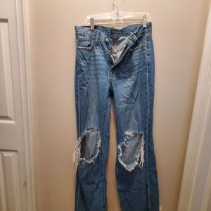 Medium wash ripped skater jeans